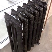 Чугунный радиатор EXEMET Mirabella 770/600, 6 секций, черный матовый